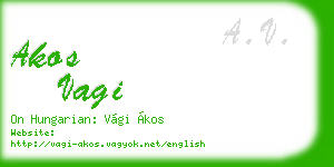 akos vagi business card